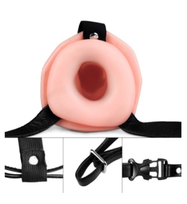 Strap on sa otvorom za penis vibracijom i podesivim trakama LV3002-12